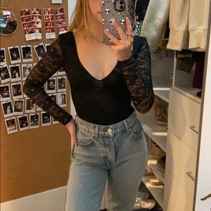 Black Long Sleeve Bodysuit
